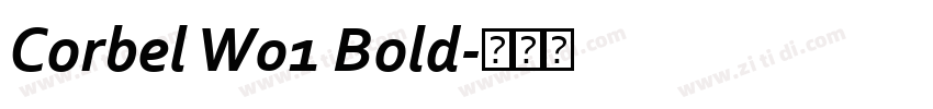 Corbel W01 Bold字体转换
